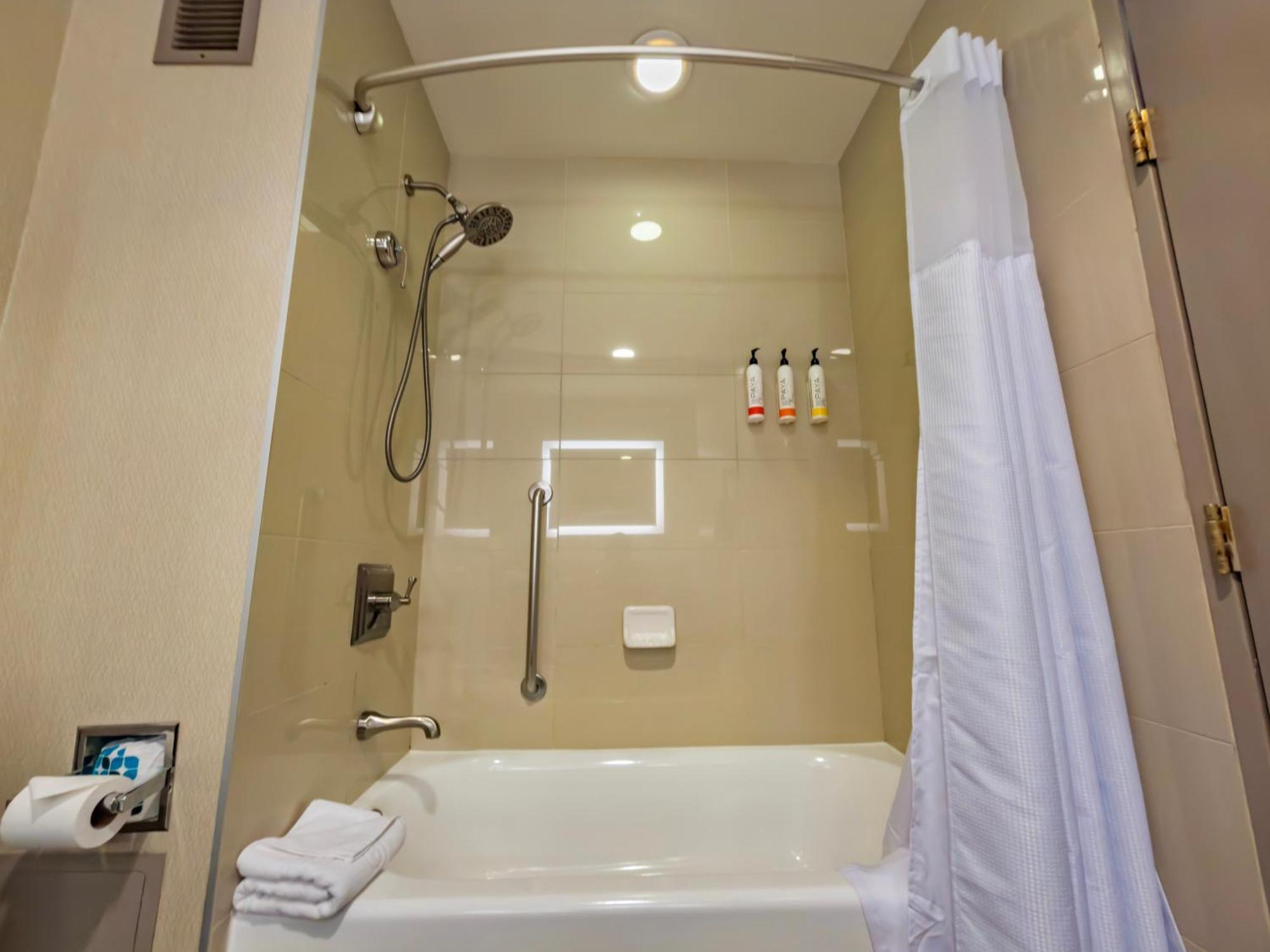 Chambre Lit King-Size et Douche Accessible en Fauteuil Roulant - Vue sur Pyramide - Accessible aux Personnes à Mobilité Réduite